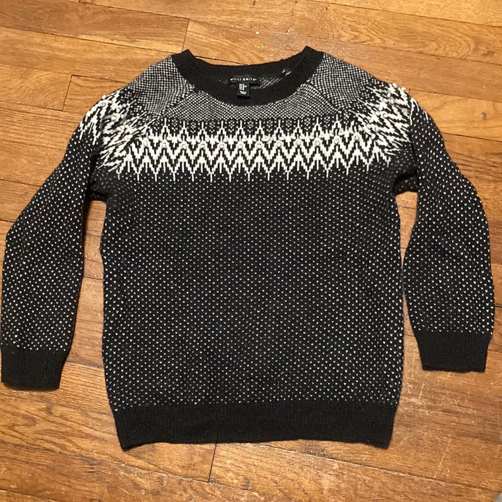LAST CHANCE! Fair Isle wool blend sweater with bobble detail size small/medium